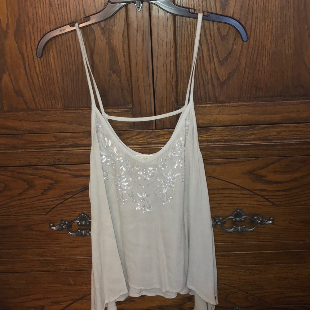 Jeweled Front Blouse